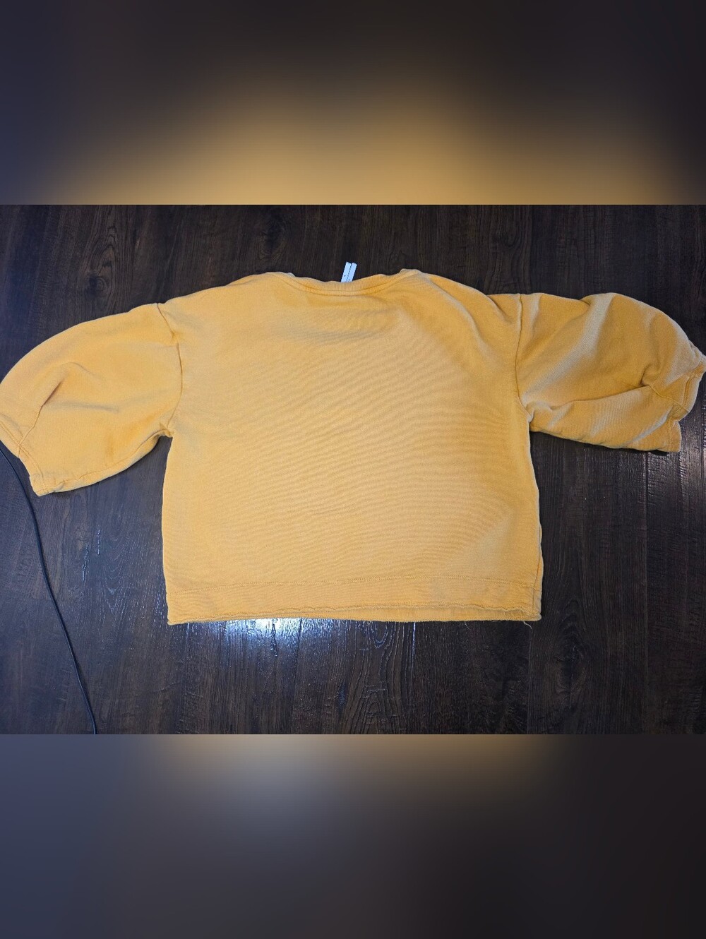Anthropologie Sunlit Yellow Cropped Crewneck Sweatshirt - Picture 5 of 10